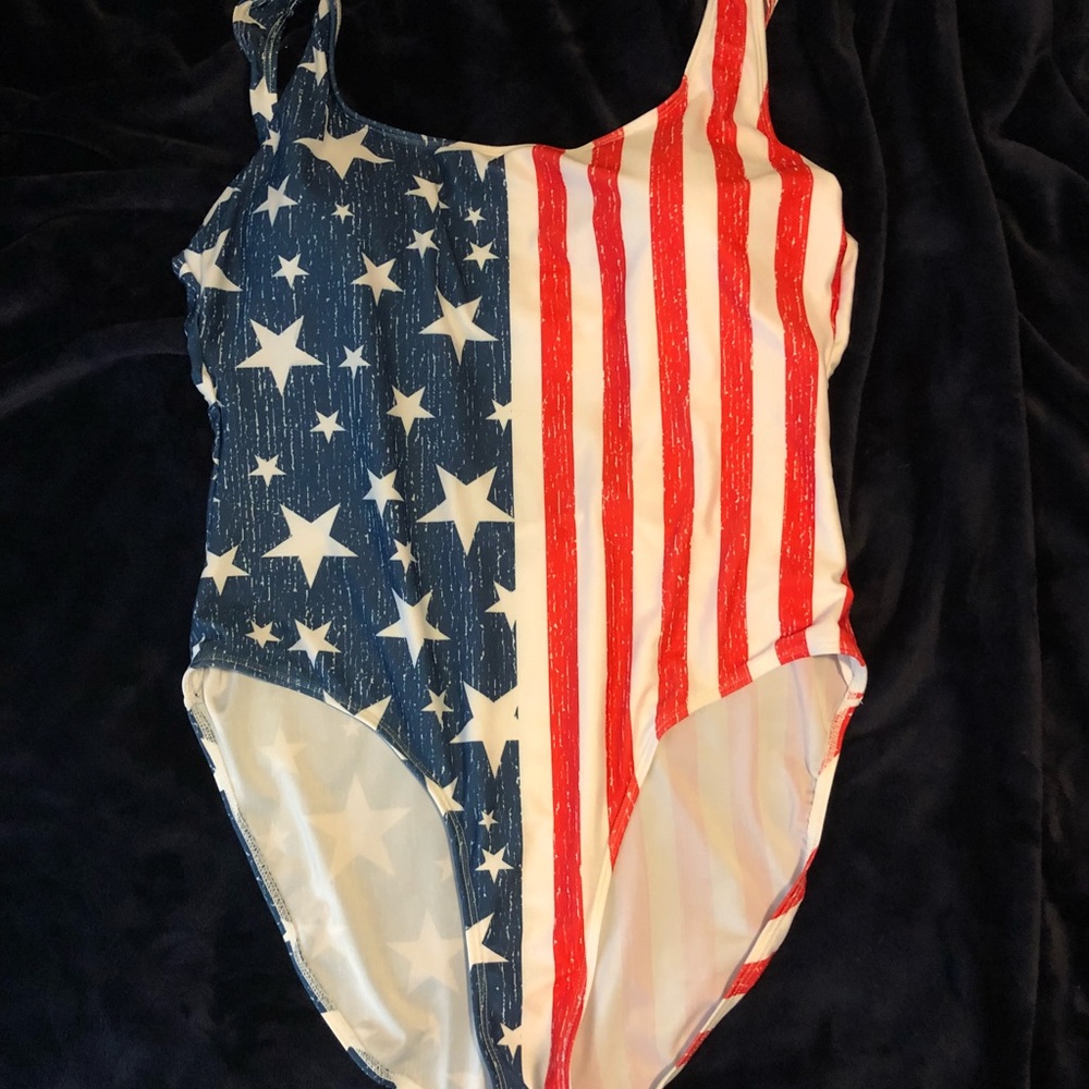 USA flag one piece swimsuit